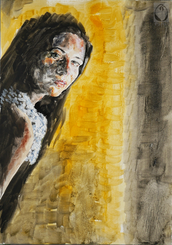 oil on paper - olio su carta di Piro